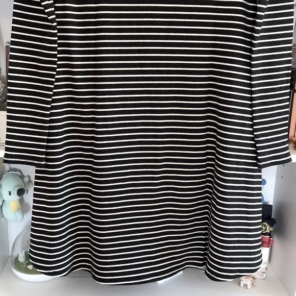 ABERCROMBIE & FITCH Striped Mock Neck Swing Dress - Picture 10 of 12
